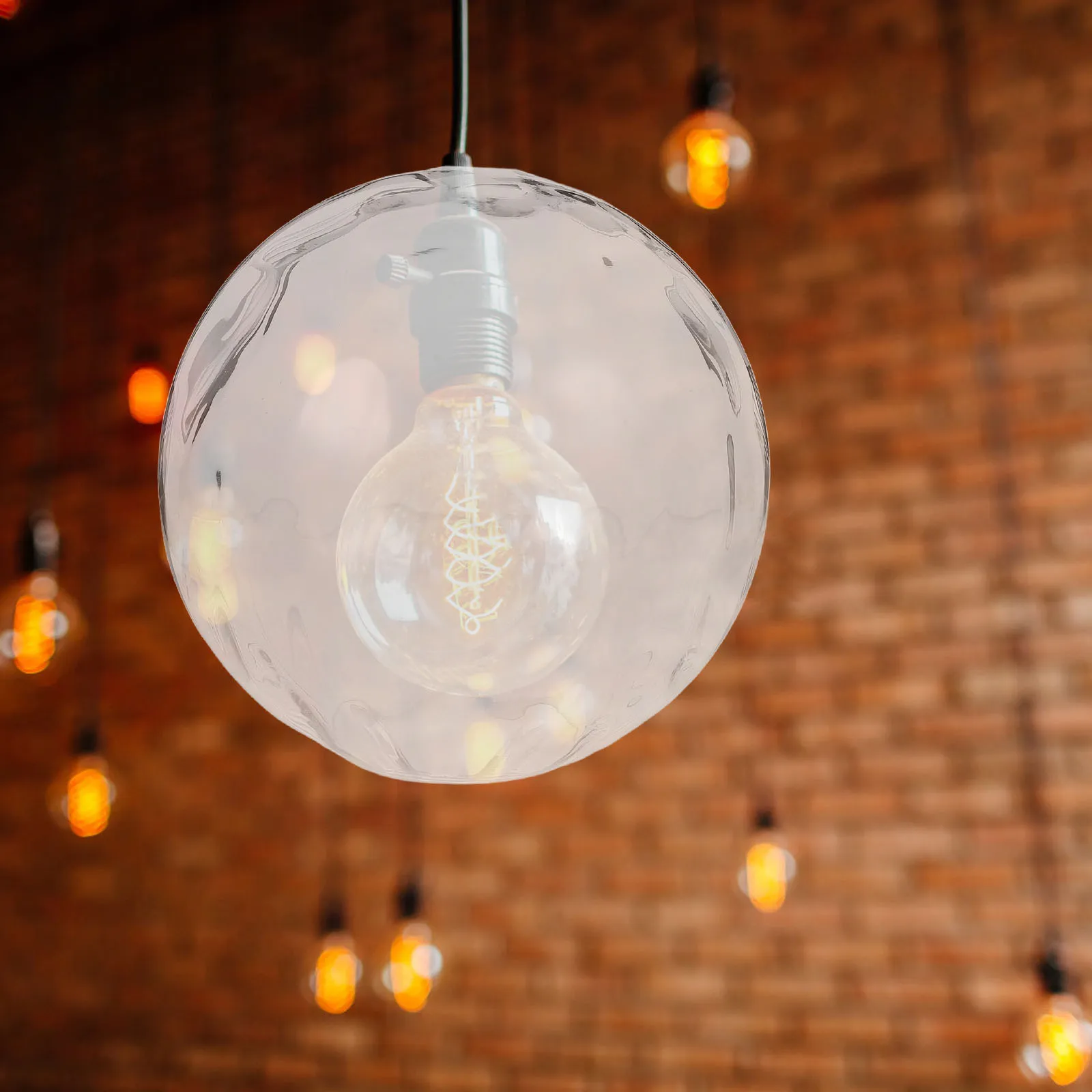 Elegante paralume in vetro trasparente di ricambio, sfera rotonda per lampade, lampade da tavolo, lampadari, decorazioni per la casa morbide e accoglienti