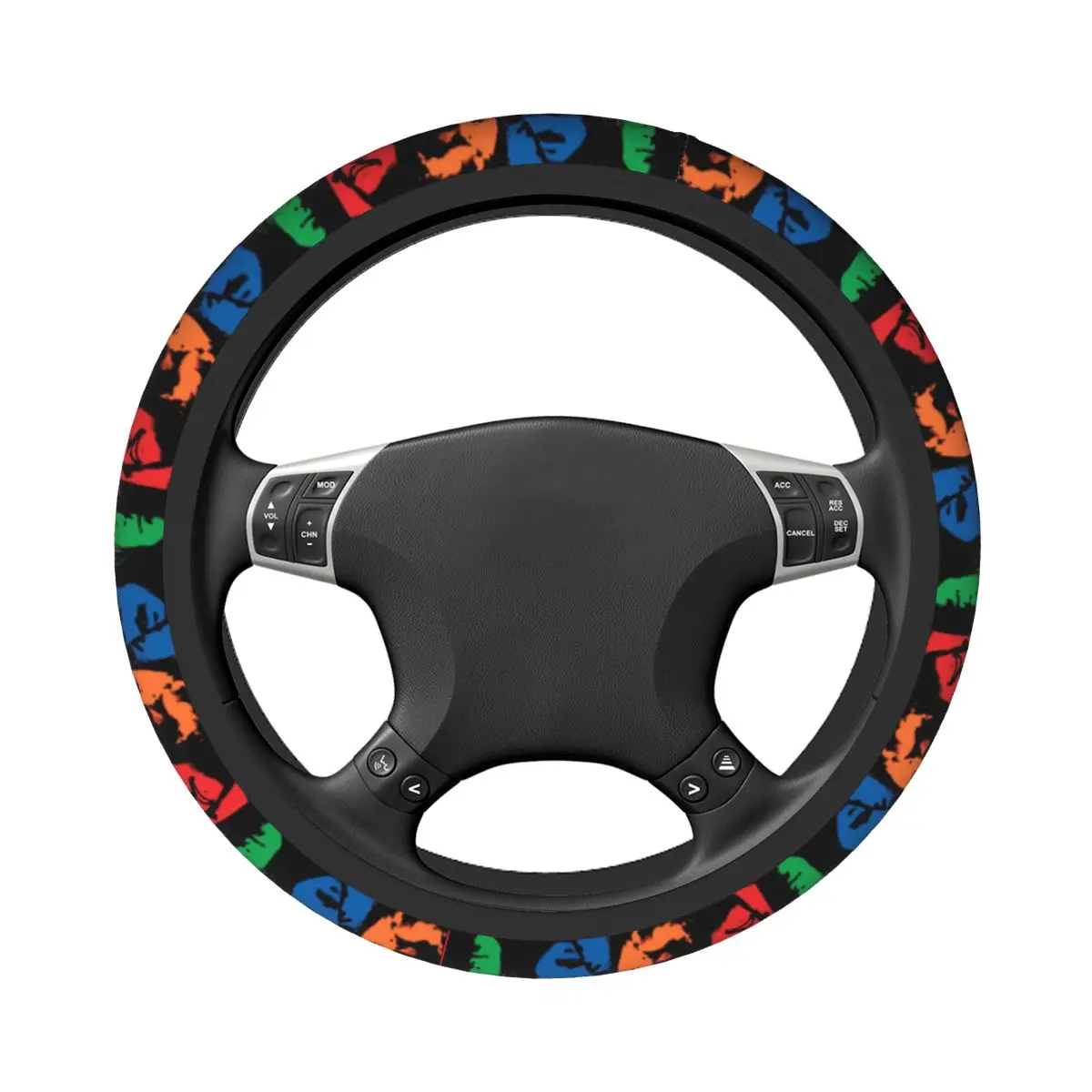 38cm Car Steering Wheel Covers The Beatle Portraits Universal Rock Band Car-styling Colorful Steering-Wheel Accessories