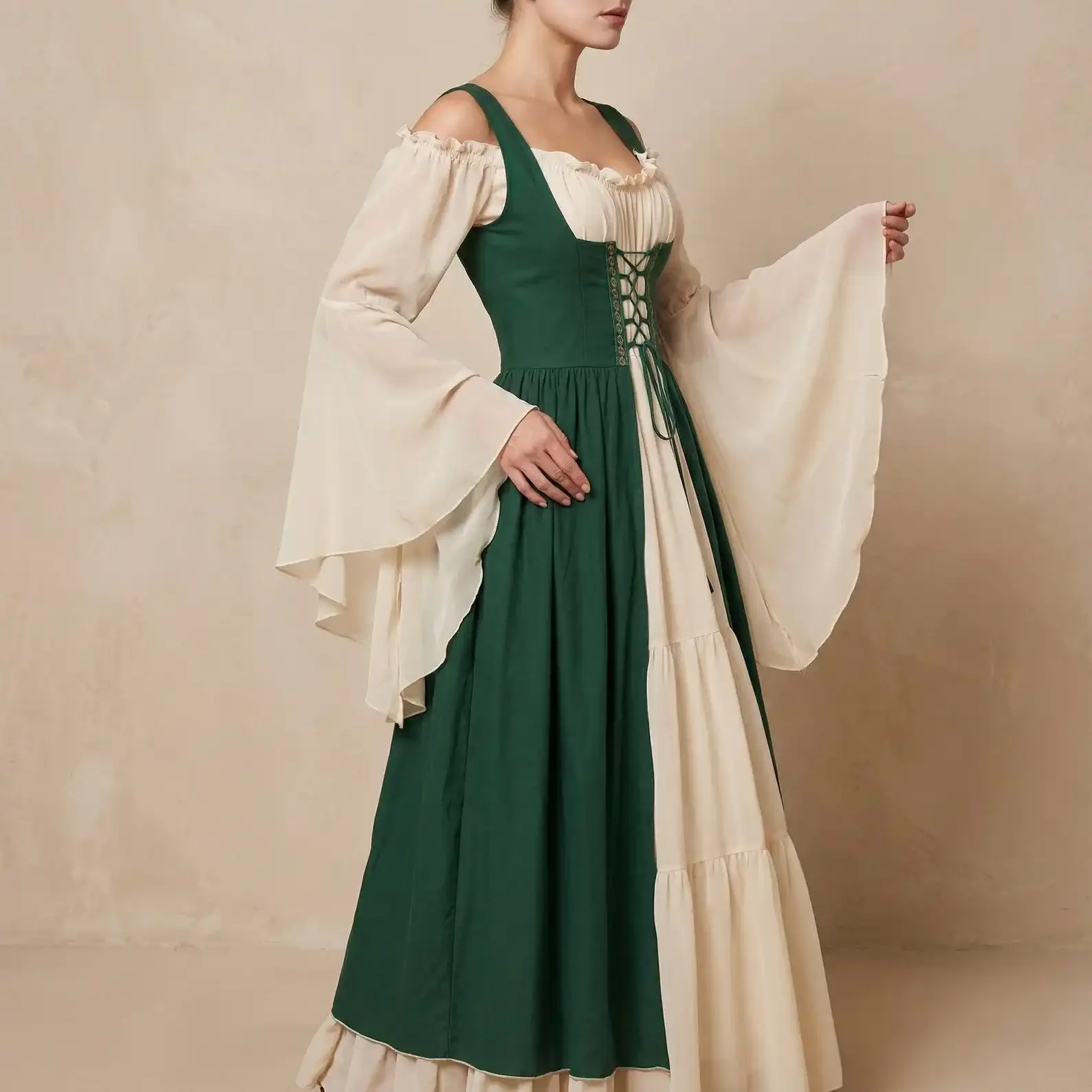 Cosplay Medieval Dress Vintage Performance Pirate Costume Irish Dress for Dancing Party Proms Outfit - view 5