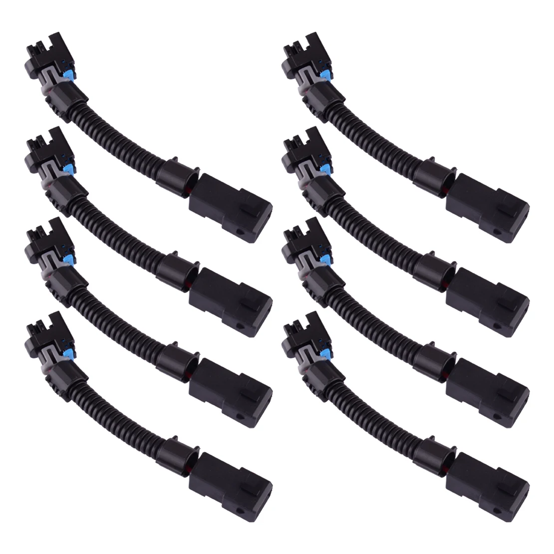 8Pcs Black Plastic Fuel Injector Connector Adapter Fit for EV1 to EV6/EV14 USCAR LS1 LS2 LS3 LT1 New