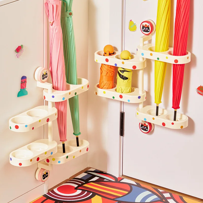 

Suction cup umbrella rack Dopamine household wall non-punching rotatable umbrella umbrella artifact storage rack