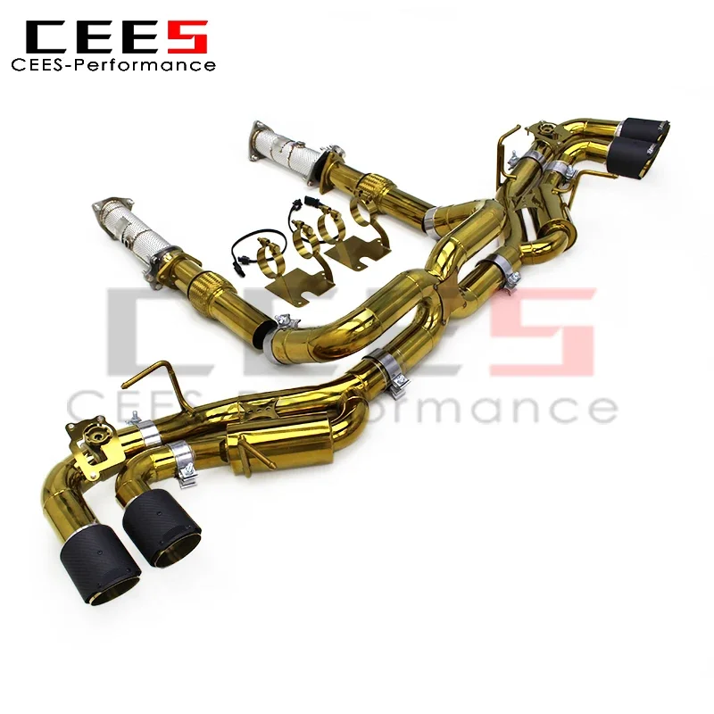 cees Valve Catback Exhaust for Chevrolet CORVETTE C8 2019-2023 Tuning Exhaust System Plating Gold Stainless Steel Pipe Muffler