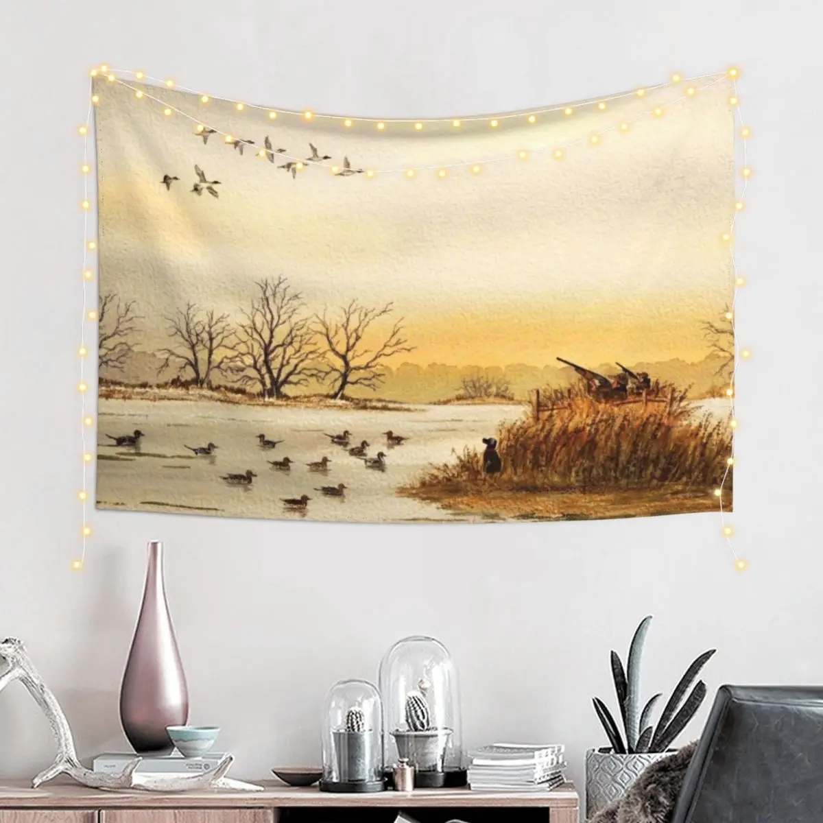 Duck Hunting For Pintails Tapestry Decorative Wall Mural Room Decoration Accessories Wall Decoration Items Tapestry