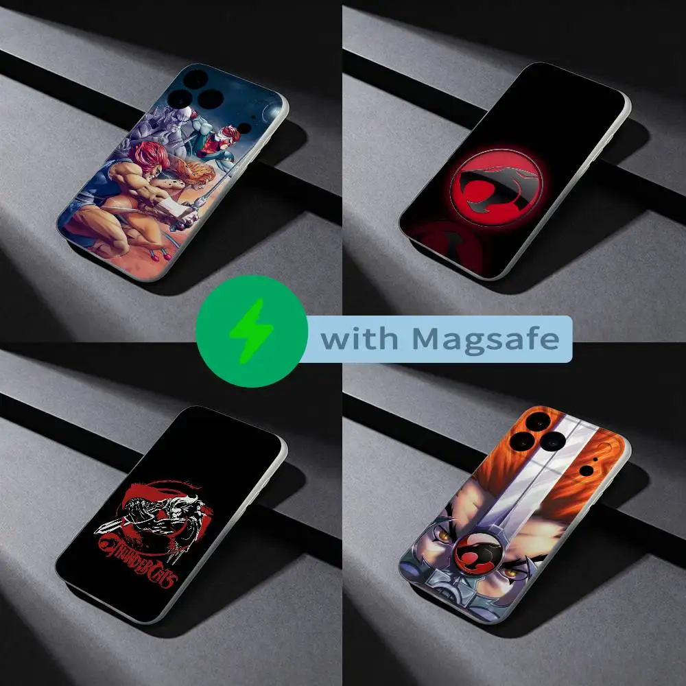 

Cartoon T-ThunderCatsS Phone Case For iPhone 17,16,15,14,13,12,X,XS,Pro,Max,Plus,E,Air,Mini with Magsafe Magnetic Liquid TPU