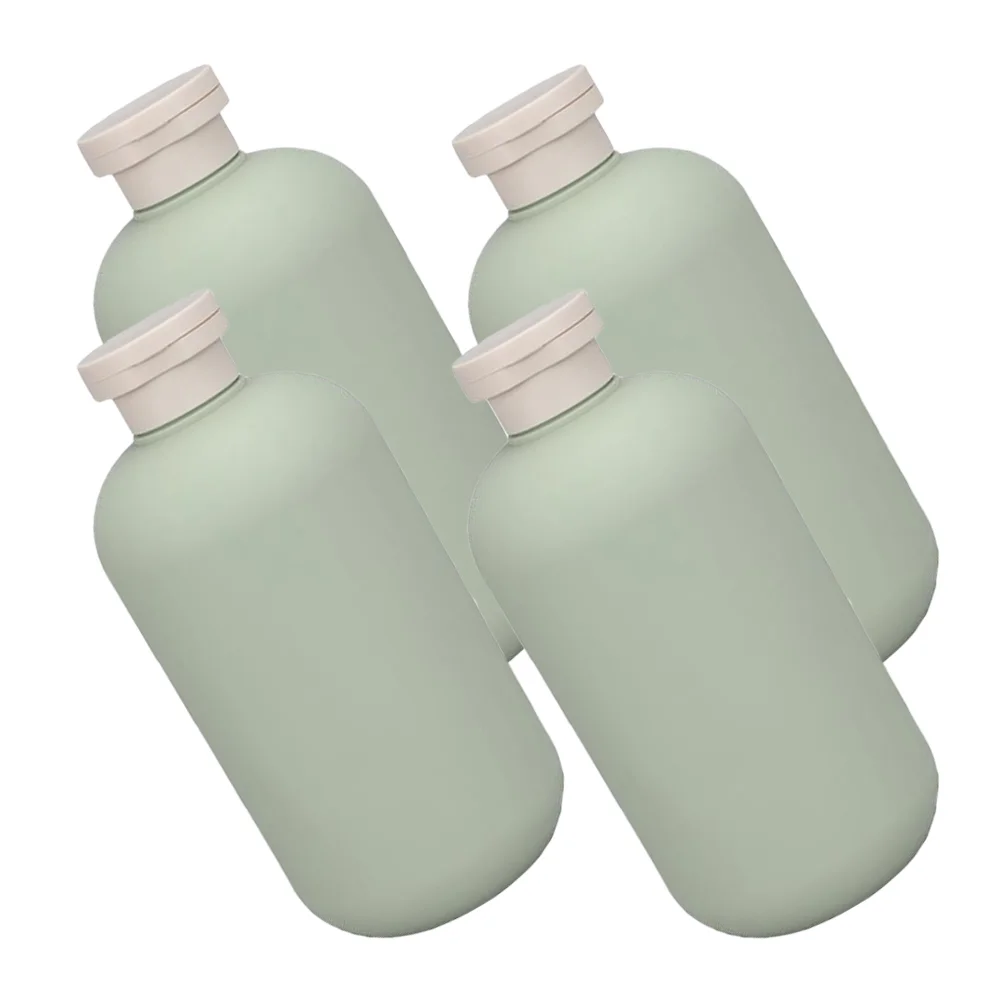 4-delige reiszeepcontainer flesdispenserflessen voor vloeistoffen hervulbare shampoo en conditioner groen lege keukenhand