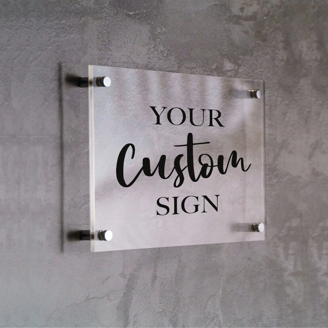 Custom Logo Sign for Business, Personalized Business Acrylic Sign Outdoor Indoor Storefront Logo Sign Office Room Wall Decor
