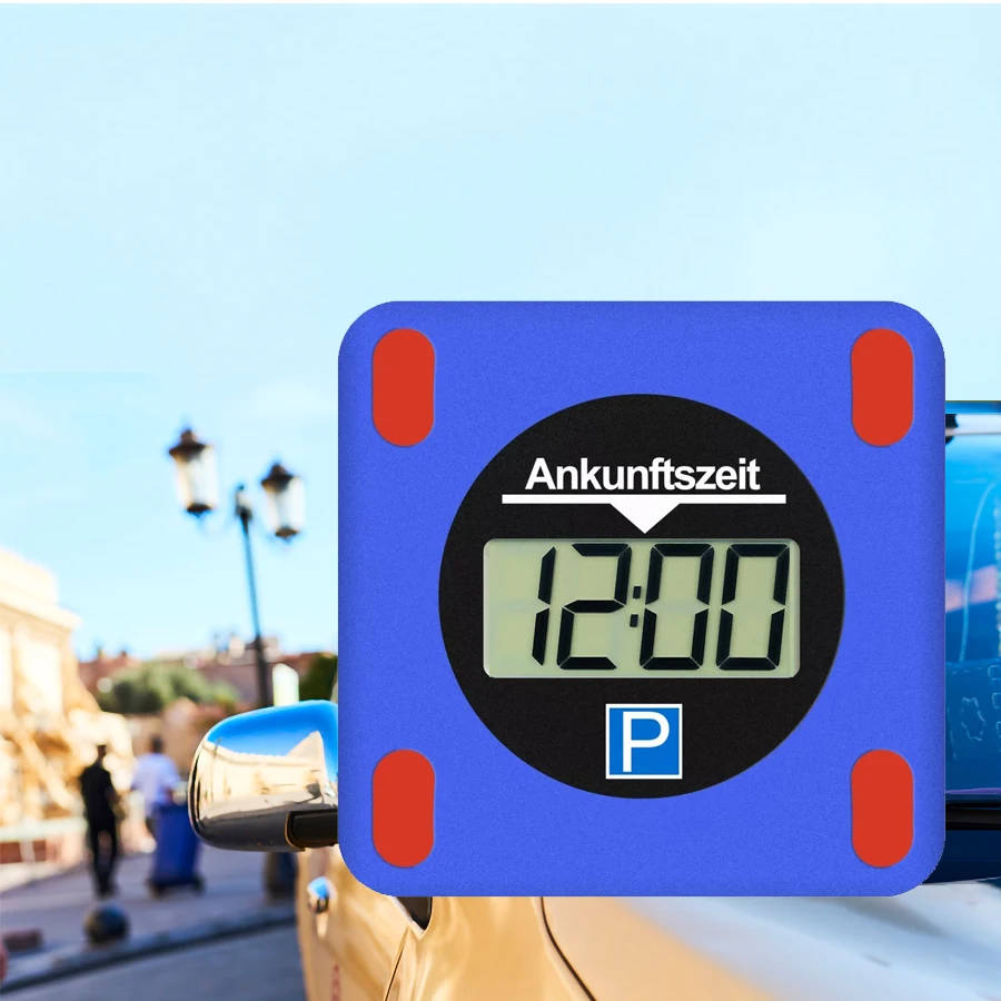 قرص وقوف السيارات الإلكتروني LCD مع شاشة عرض رقمية قرص وقوف السيارات الأوتوماتيكي عرض كهربائي مقياس ركن السيارة #2