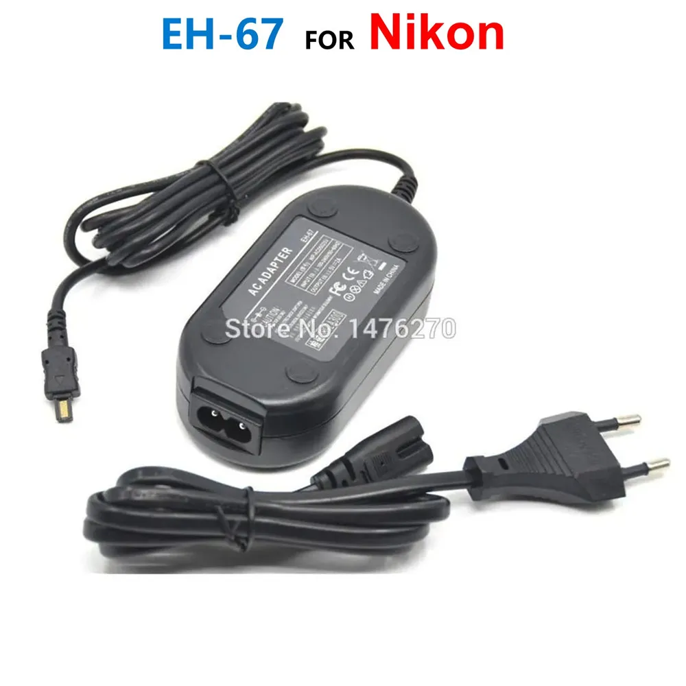 

EH67 EH-67 Digital Camera AC Power Adapter Hor Nikon Coolpix B500 L100 L105 L110 L120 L310 L320 L330 L340 L810 L820 L830 L840