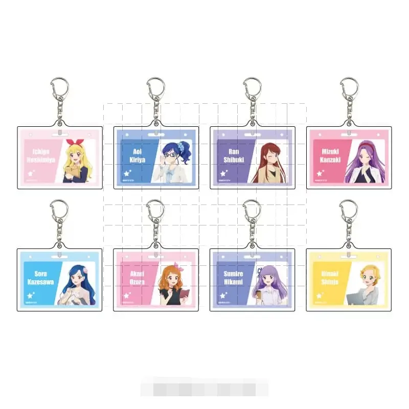 Game Sumire Hikami Ichigo Hoshimiya Sakura Kitaoji Miyabi Fujiwara Keychain Doll Anime Acrylic Keyring Pendant for Gift