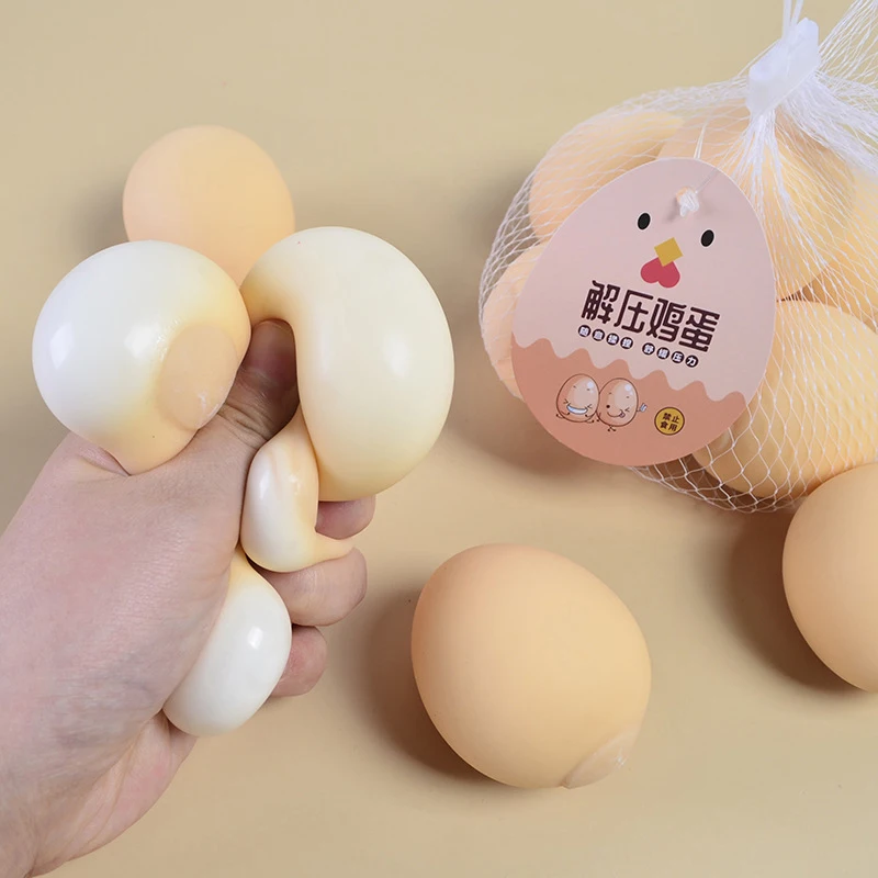 Egg Squeeze Toy Children Squeezing Poached Egg Kneading Mini Chick Eggs Stress Relief Toy