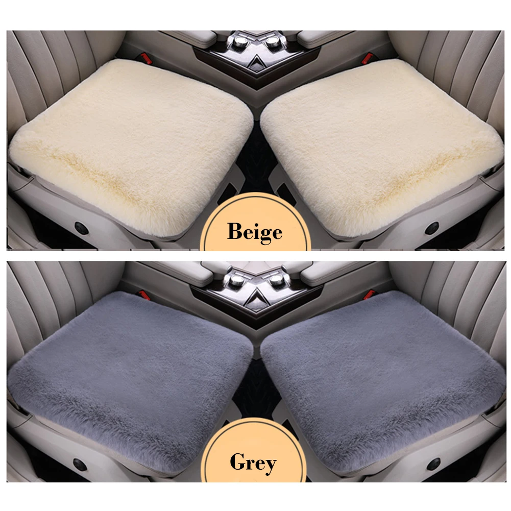 Universal Car Seat Cover Winter Warm Fluffy Plush Seat Cushion Pad Breathable Front Rear Seat Mat interior Styling for Car Truck