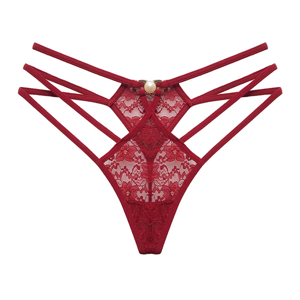 

Sexy Women Underwear Panties Hollow Thong Female Pearl Pendent G String Trendy Lace Lingerie Panti Cute Girl Intimate Tanga 2236