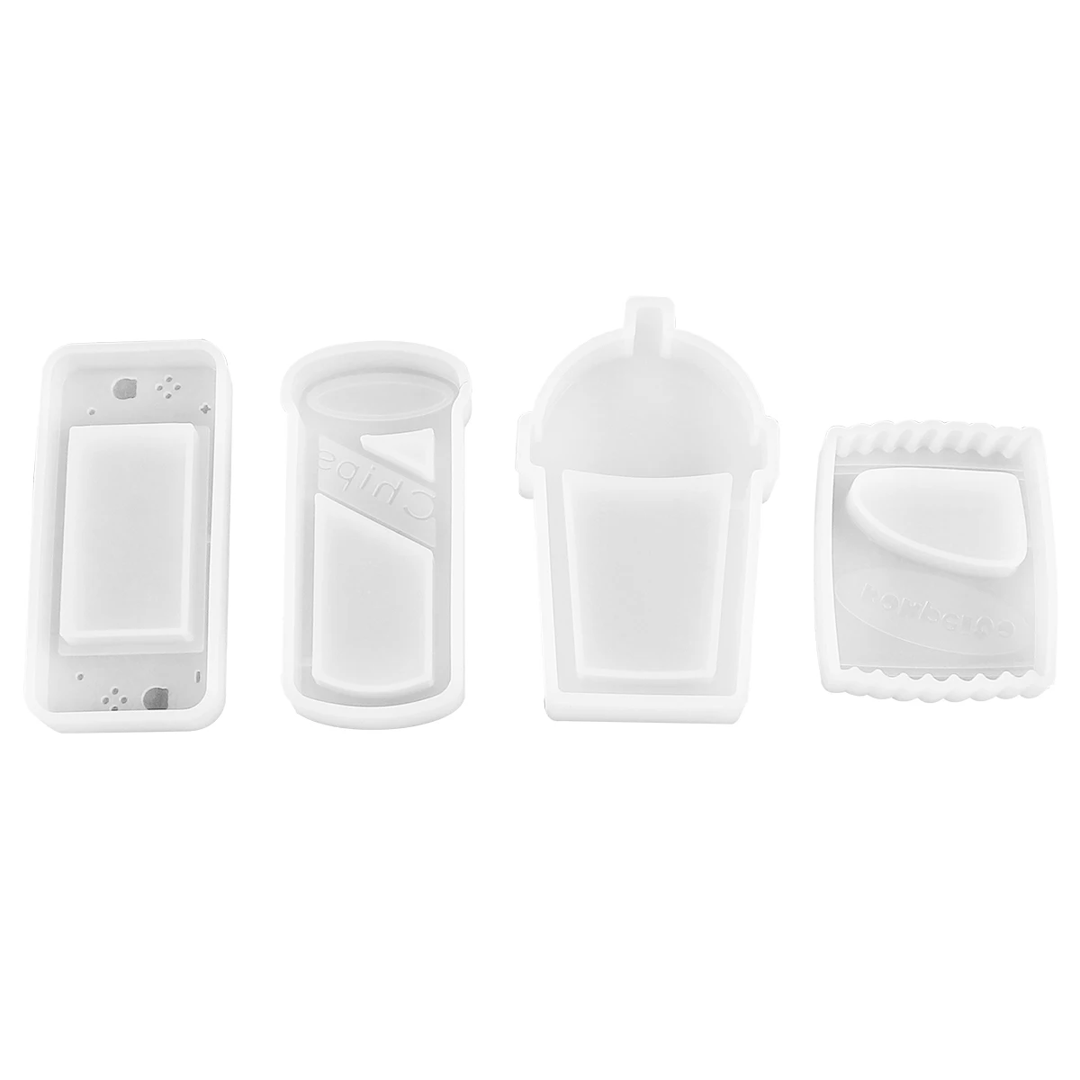 

4 Pcs Fondant Crystal Epoxy Mold Home Decor Biscuit Pendants for Jewelry Making