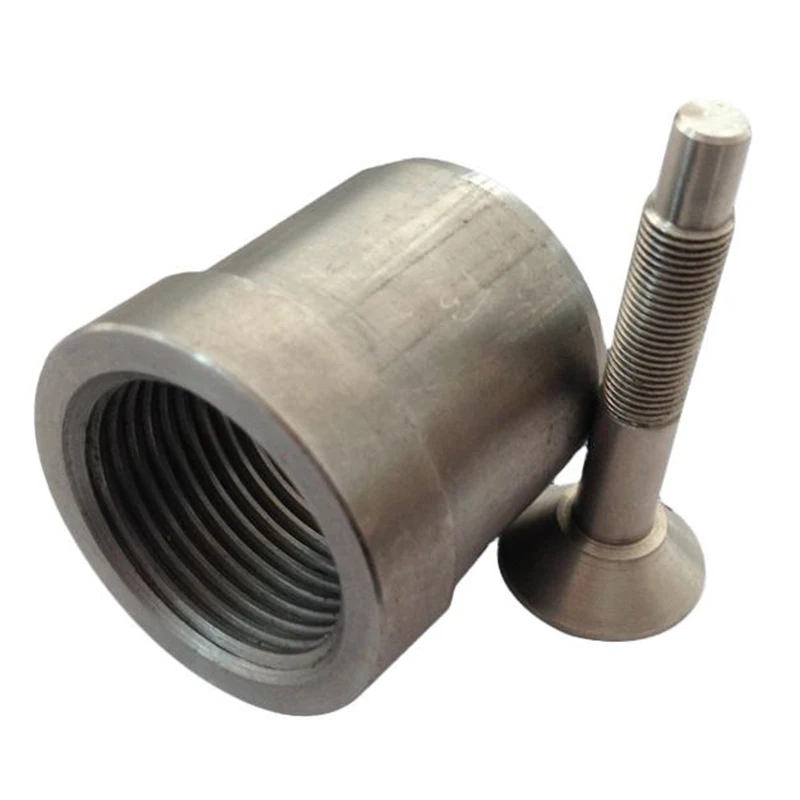 Precision CNC Turned Carbon Steel Threaded Sleeve Nut and Flange Bolt Custom CNC Machining Threaded Fastener
