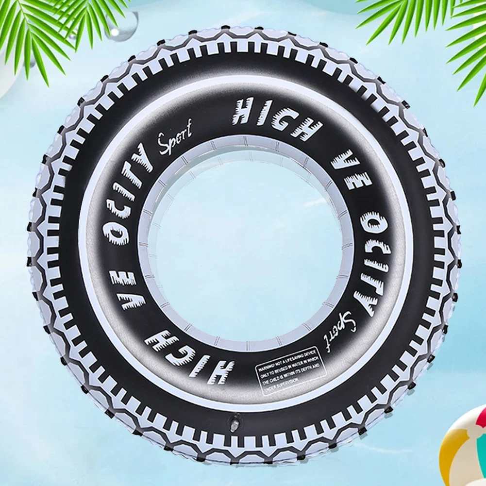 Tire Pattern Pool Floating Rings Leakproof Inflatable Swim Ring Blow Up Swim Tube Swimming Rings Floaties for Kids Adults