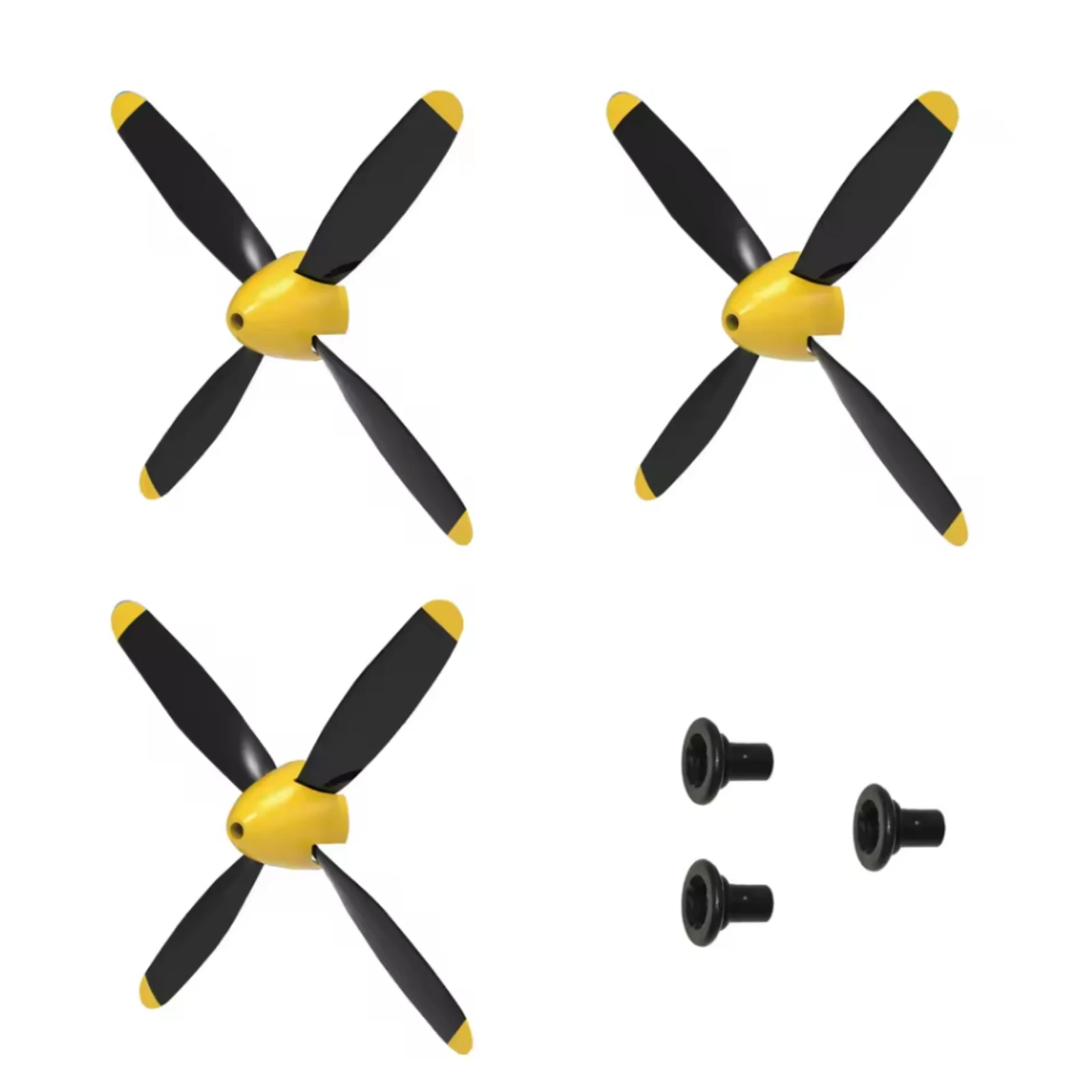 Volantex New 4 Blades Propeller，Saver and Adapter Spare Parts，for 400mm 761-5V2 761-8V2 761-9 761-11 761-12 761-13 RC Plane