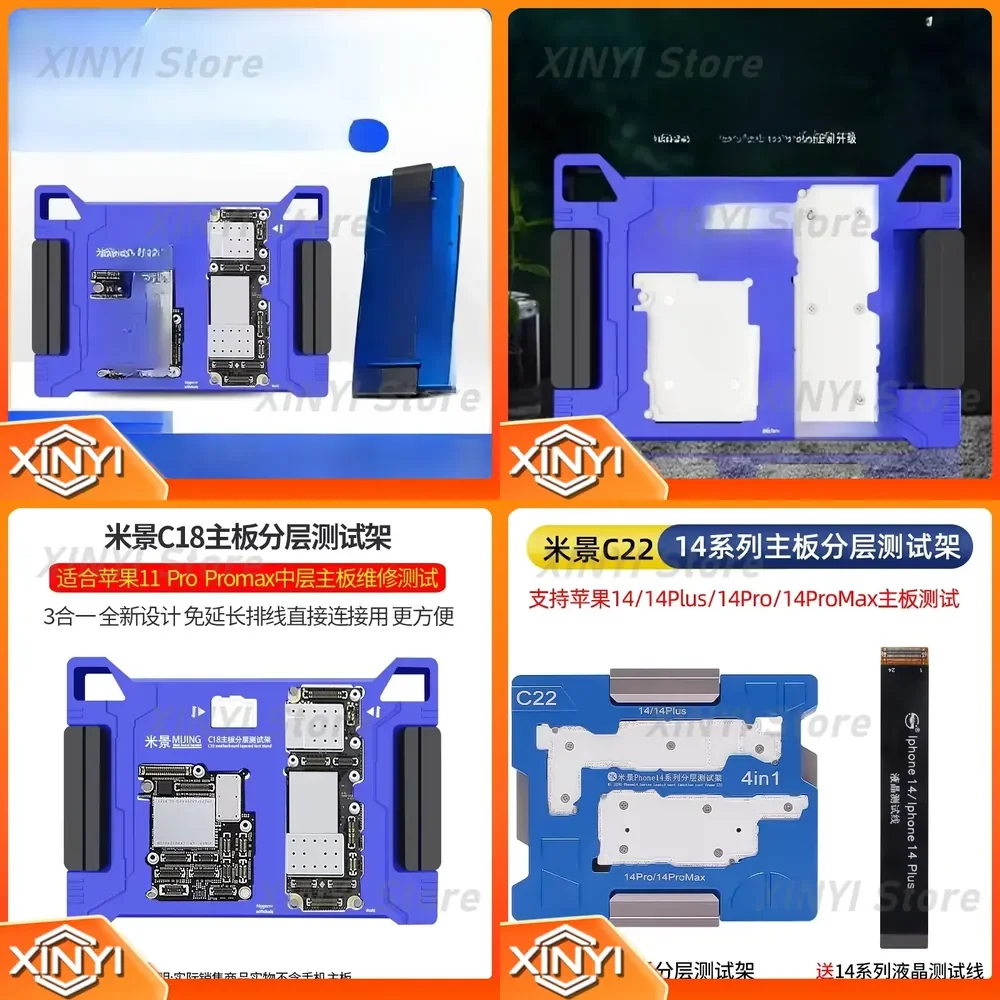 Test Rack X for 11 12 13 14 15 Pro Max Mini Main Board Testing Fixture PCB Repair Tool for iPhone Logic Board Diagnostic