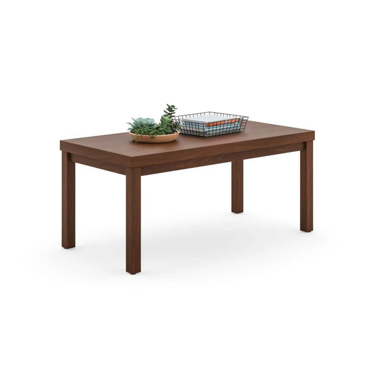 US Merge 36 in. Brown Wood Walnut Rectangular Coffee Table