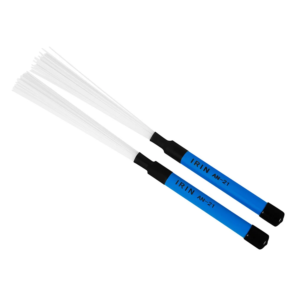 زوج واحد من فرشاة الطبل الاحترافية المصنوعة من النايلون ABS ذات سطح أملس لعقد مريح للاستخدام متعدد الأغراض للمبتدئين في الخبراء