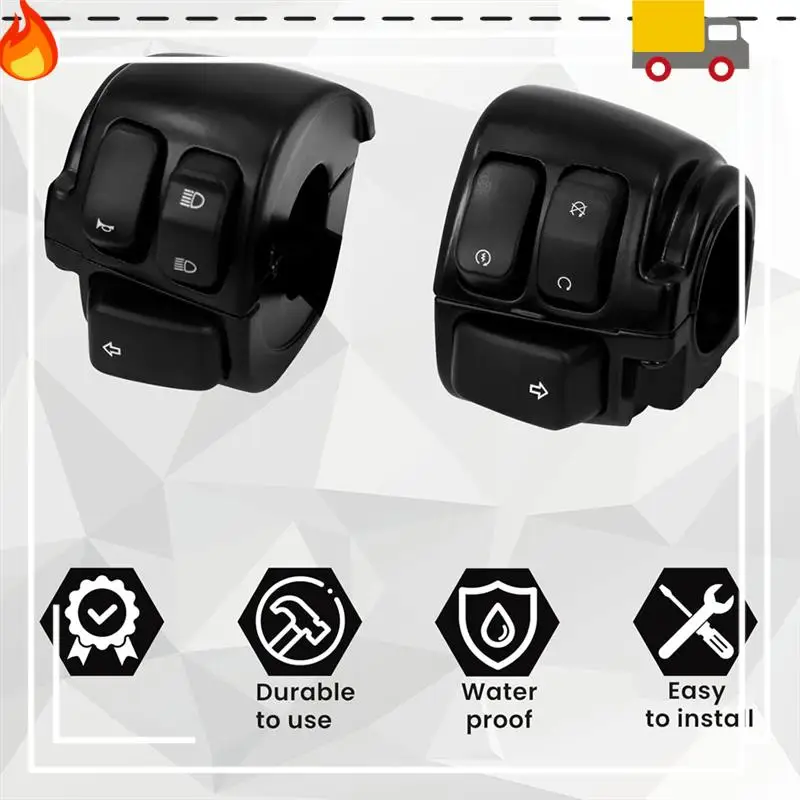 

Motorcycle Handlebar Switches Control For Softail Dyna Sportster V-Rod 1996-2012 Horn Turn Signals Light On/Off Switch