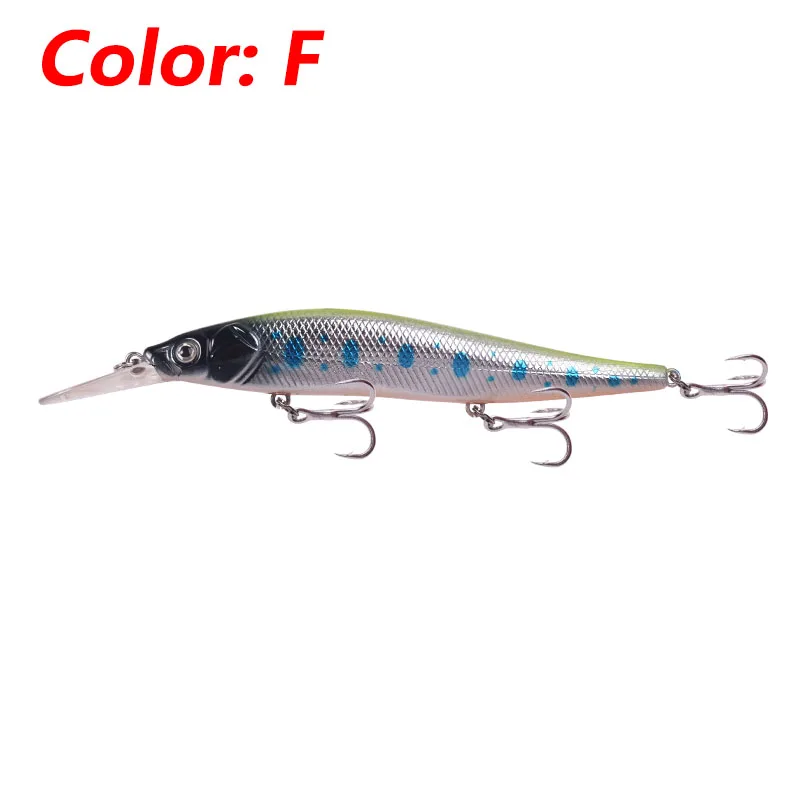 1 Pcs Suspend Sinking Minnow Fishing Lure 13.5cm 15.5g Wobbler Plastic Hard Artificial Baits With Hook for Bass Carp Pike Tackle