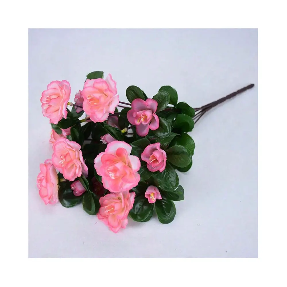 Outdoor Herbst Künstliche Rote Azalea Hochwertige Blumen Büsche UV-beständig Dekor Gefälschte Blumen Home Dekorationen Klein Für Garten – Detail 9