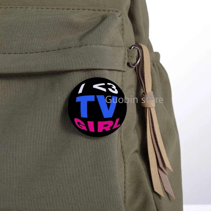 58mm New Tv Girl Who Really Cares Soft Button Pin Metal Collar Brooch Women Lover Decor Jewelry Cartoon Round Badge for Backpack