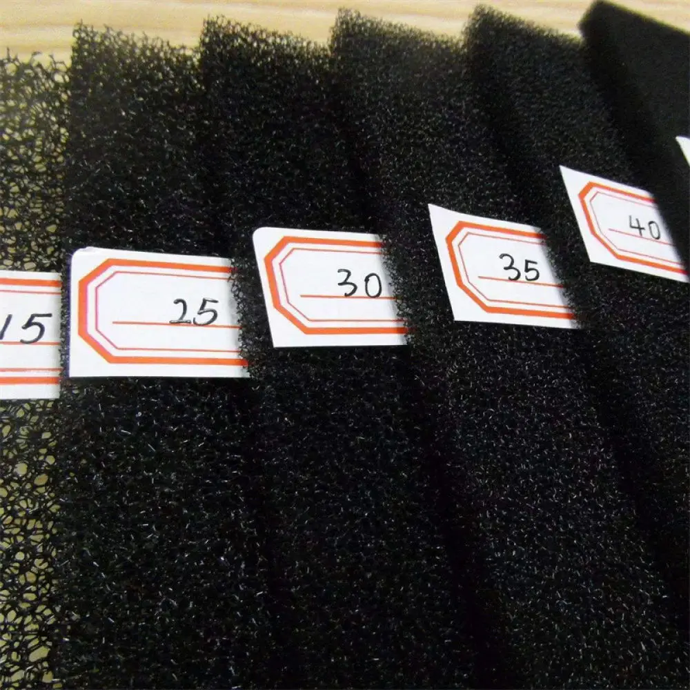 Efficient Polyurethane Filter Sheet Black Fire Resistant Sponge Material For Aquatic Tank Filtration Computer Fan Intake