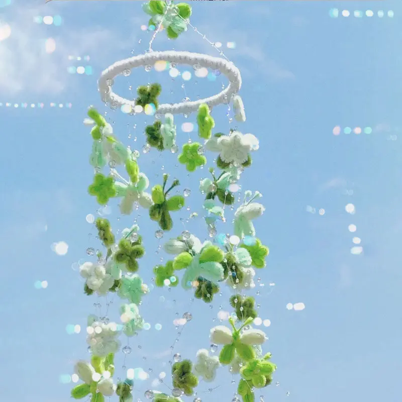 Good luck butterfly wind chimes twist stick bouquet handmade DIY gift decoration bedroom pendant material package