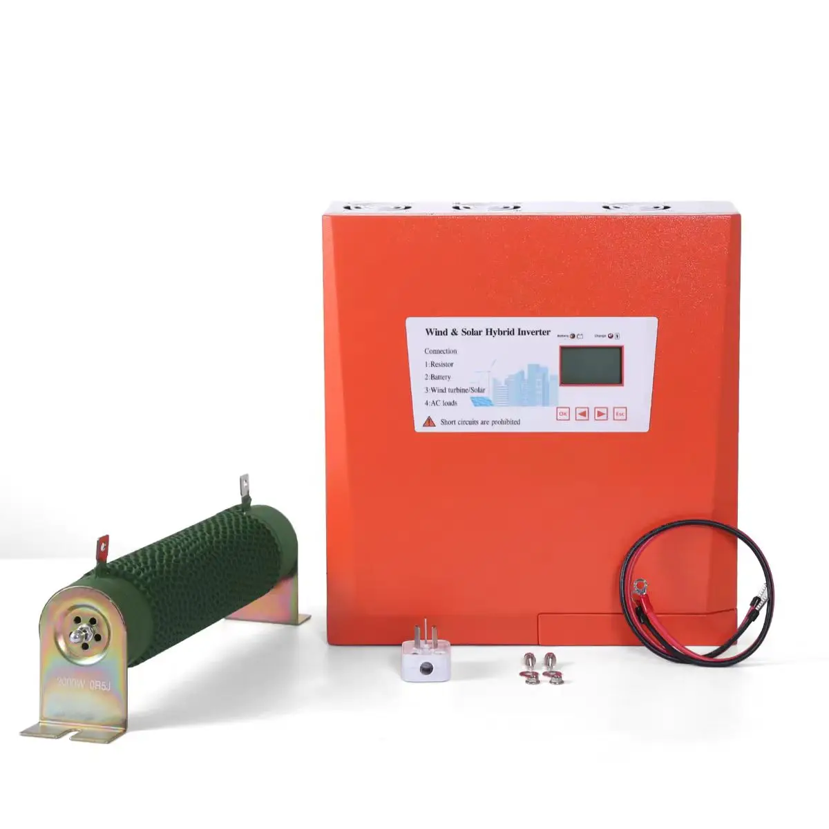 High quality 5000W 10000W 20000W 12V/24V/48V Wind Solar Hybrid Charge Controller Regulator LCD Dispaly With Dump Load Inverter