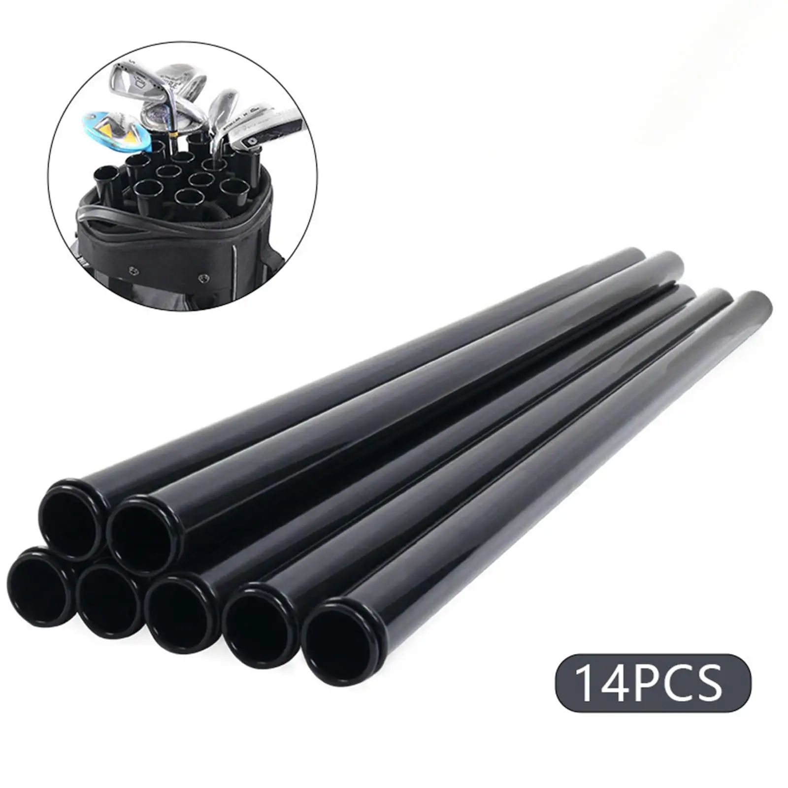 7x Golf Club Tube Equipment Black Golf Pool Cover for Traveling Chipping Men