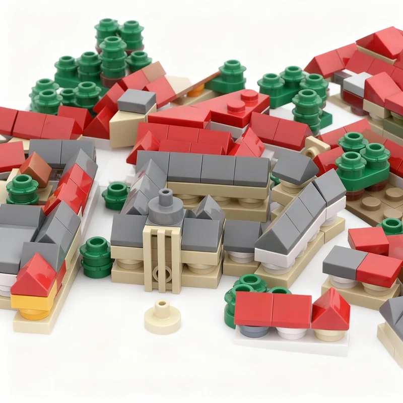 1157pcs MOC Erfurt Krämerbrücke Town Hall Architecture Model Building Toy Blocks Construction Christmas Gift DIY Creative Idea