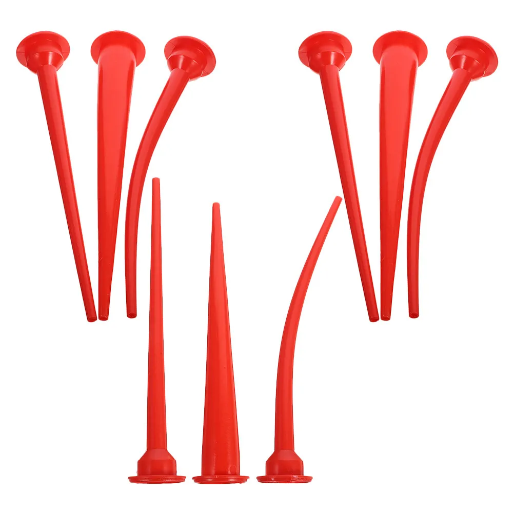 9Pcs Glass Sealant Nozzle Set – Soft Plastic Caulking Tips for Window & Door Sealing, Caulk Tube Extension