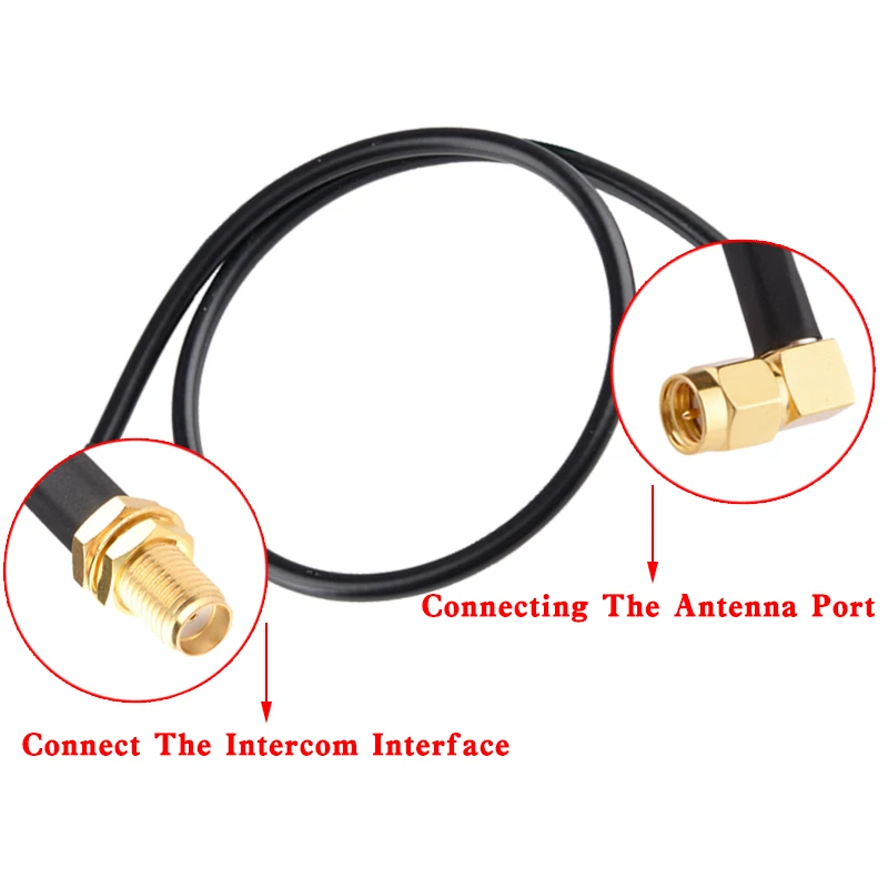 60/100cm Eightwood Ham Radio Antenna Extension Relocation Cable SMA Male to Female Low Loss RG58 Coaxial for Kenwood BaoFeng