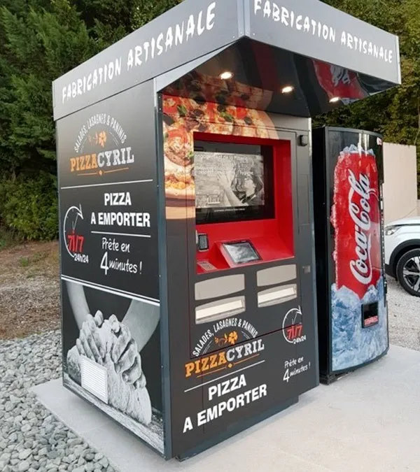 Customized 24-Hour Self-Order Commercial Automatic Pizza Vending Machine with Rounder Oven for Baking Pizzas