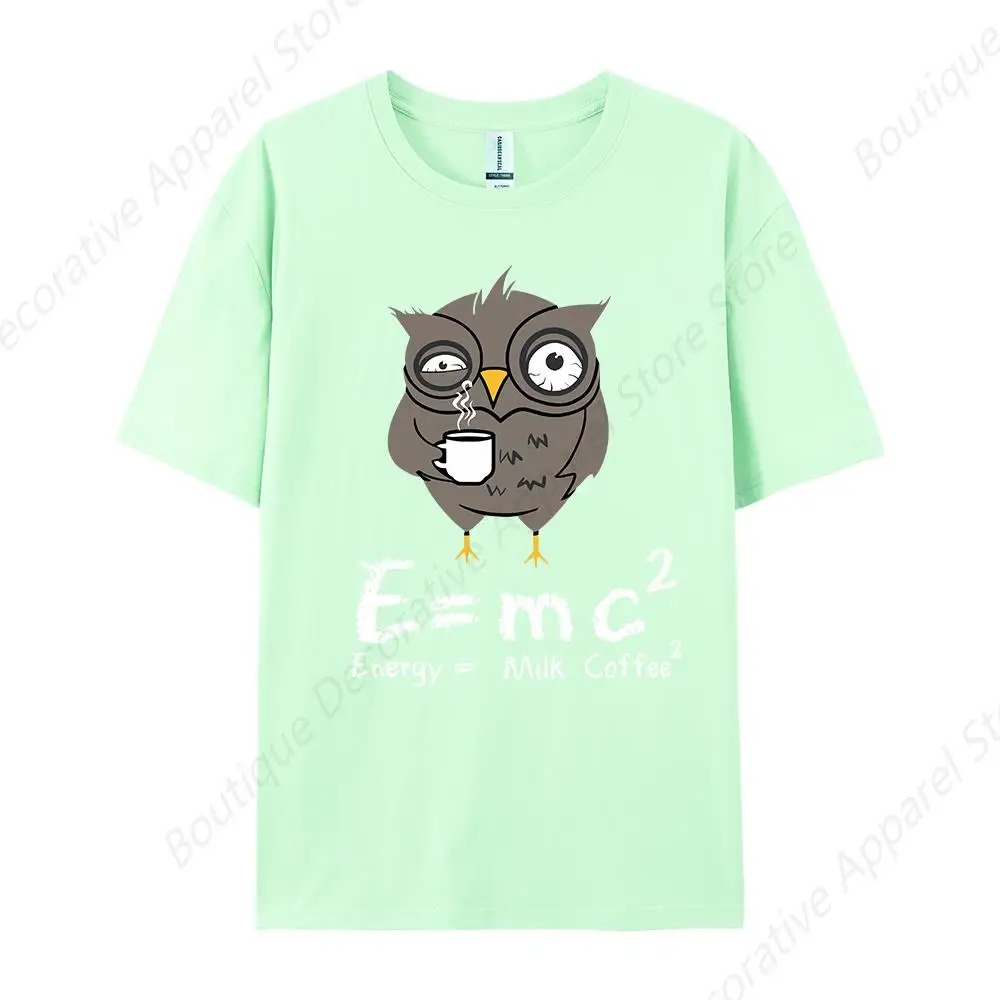 

Men T-shirt E MC2 Energy Milk Coffee Pattern Shirts 2024 New Street Fashion Cotton Short-sleeve T-shirts Top Clothes