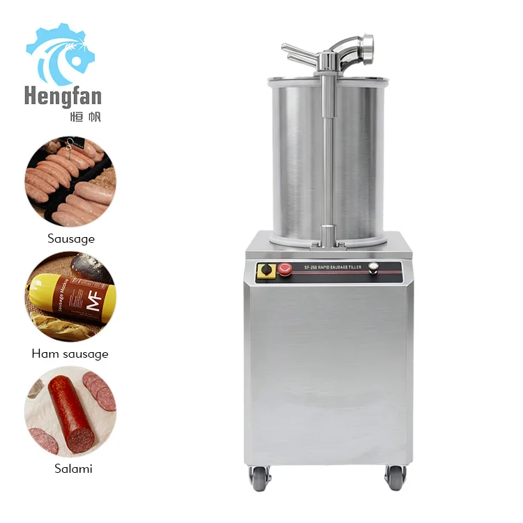 15L 750W Stainless Steel Sausage Filling Machine Hot Dog Maker Salami Stuffer for Commercial Restaurant Kitchen Equipment