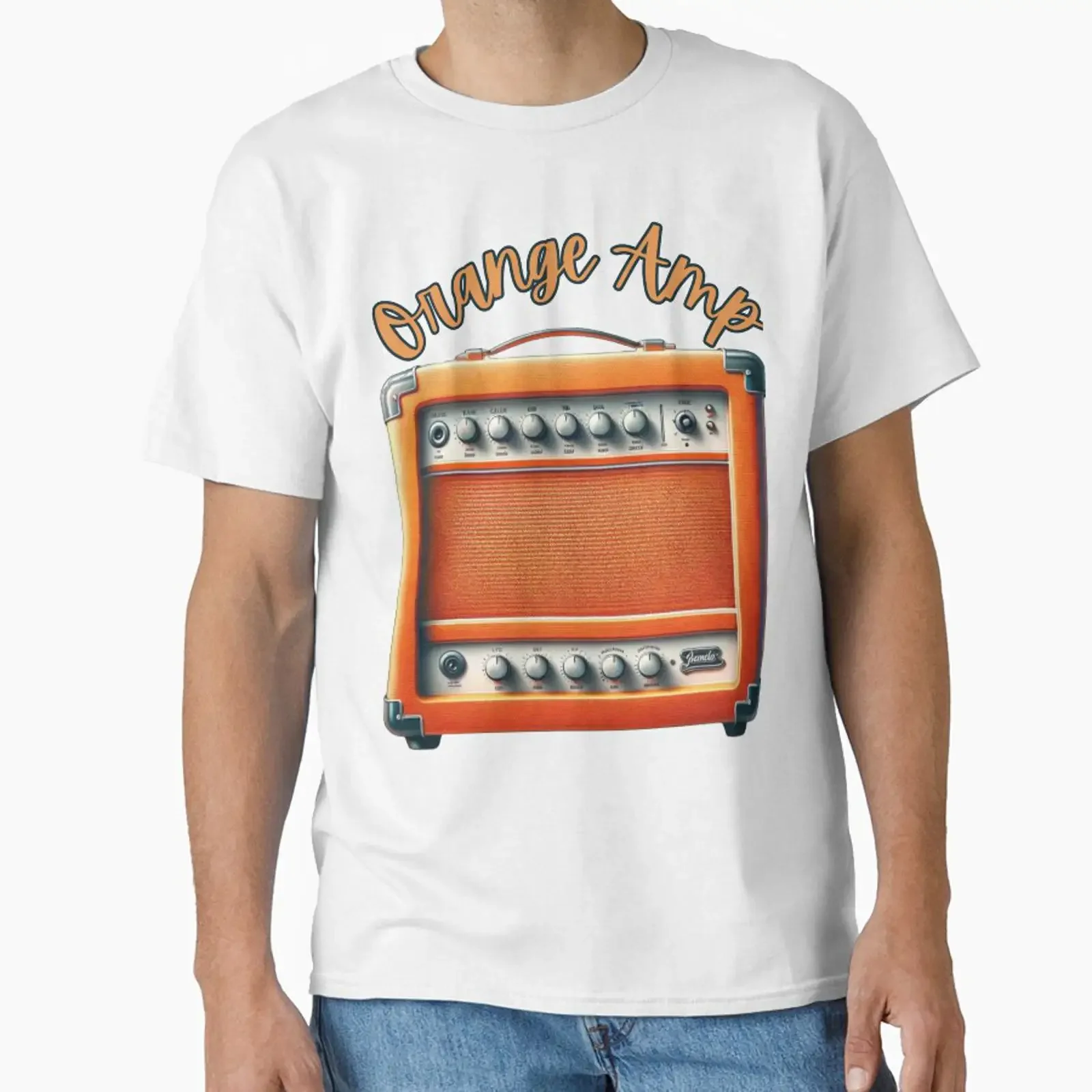 Orange Amp Music Amplifier Electric Knobs Rock and Roll designed sold by kylmllr101684 vintage Washed homme streetwear