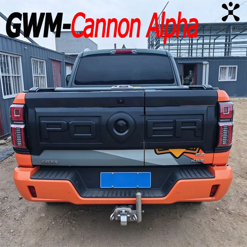 Poer Letter Split Tailgate Panel For Great Wall Gwm Cannon Alpha Pickup 2023-2027 Car Decorative Trunk Exterior Mod Accessories
