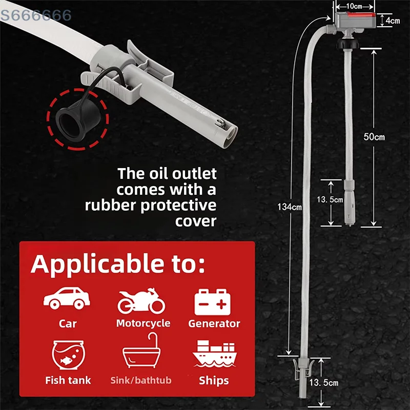 Pompa di trasferimento carburante veloce alimentata a batteria con adattatori multi-serbatoio di sicurezza per arresto automatico Tubo portatile per campeggio di emergenza per barche per auto