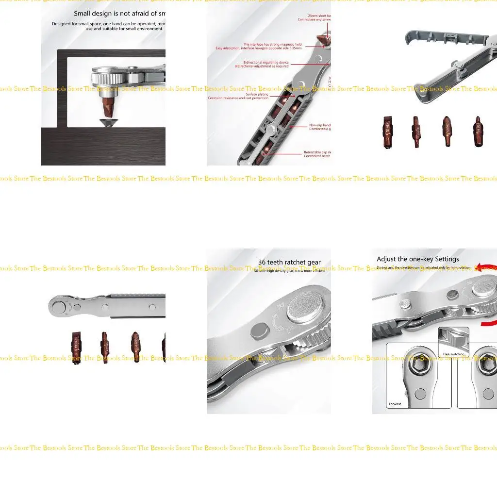 

12PF Screwdriver 90 Degree Offset Ratcheting Screwdriver Pocket Low Profile Ratchet Wrenches Bit Socket Set