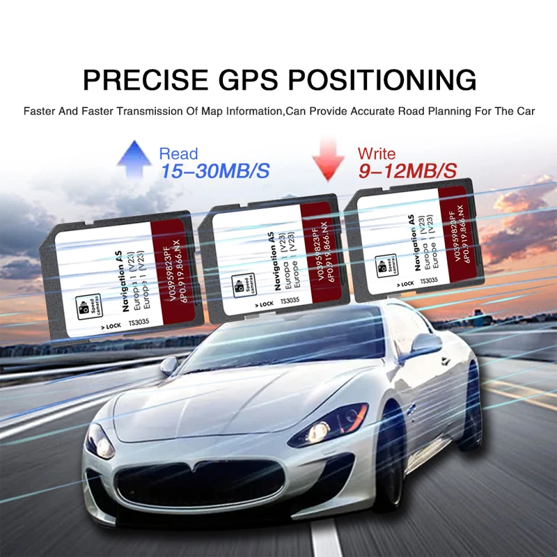 AS V22 MIB2 SD for Seat Leon Ateca Ibiza Toledo Alhambra SD Navigation Card Navi EU Map GPS Accessory