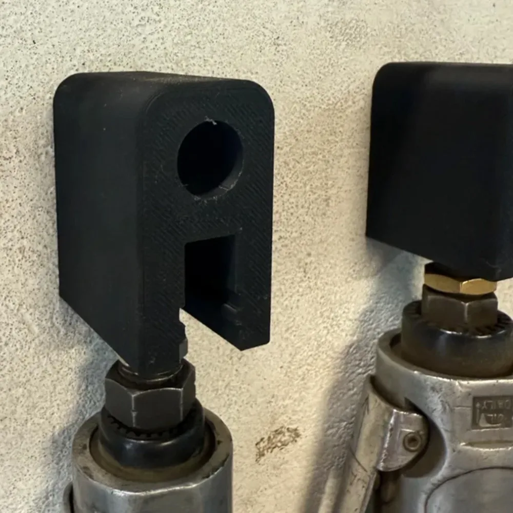 Wall-Mounted Lockable Air Tool Organizer Black Air Compressor Tools Pneumatic Tool Rack Heavy-Duty Pneumatic Wrenches Rack