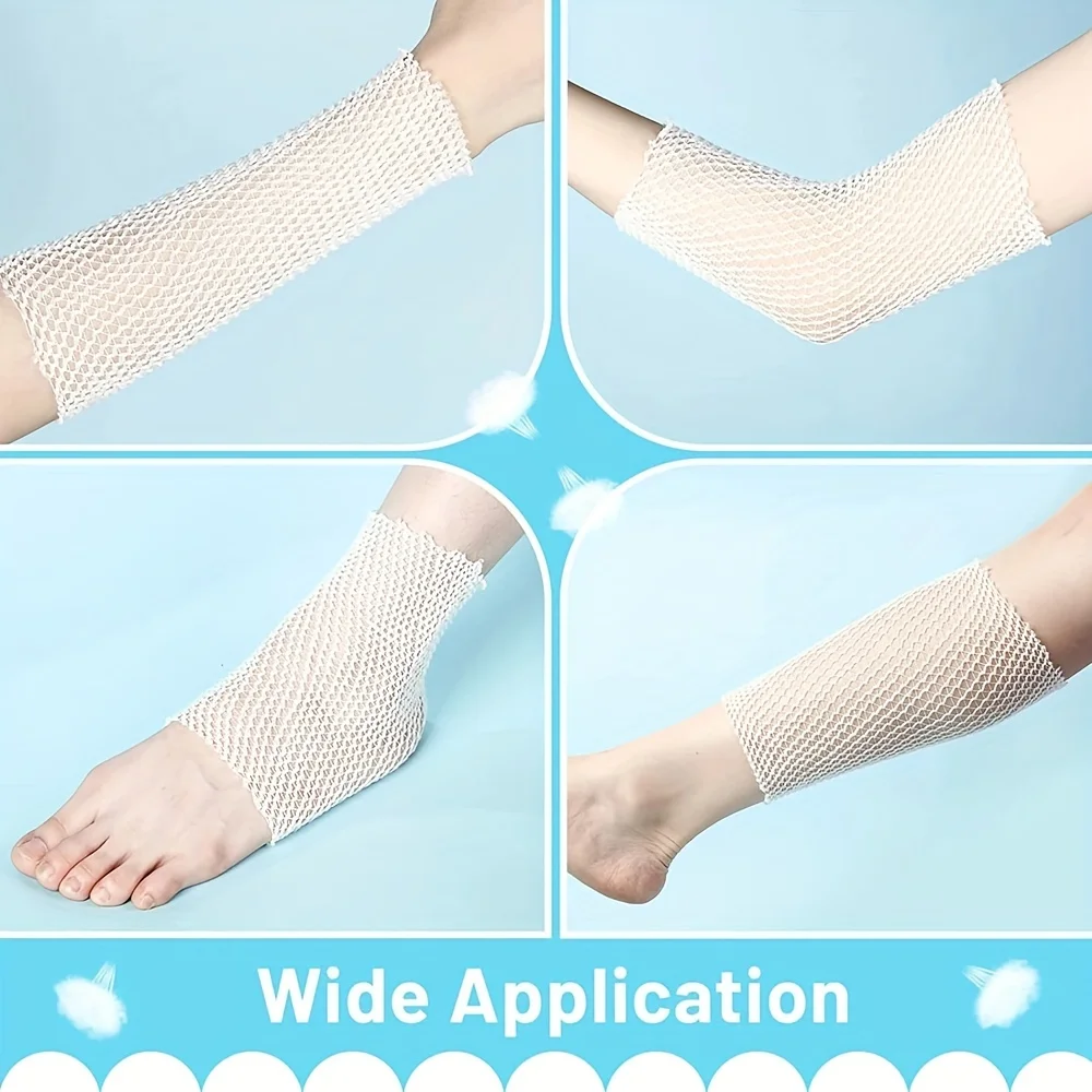 1 Roll Elastic Net Wound Dressing Net Tubular Bandage Mesh Tubing Tubular Gauze Fix Breathable Bandage Retainer for Wrist Elbow