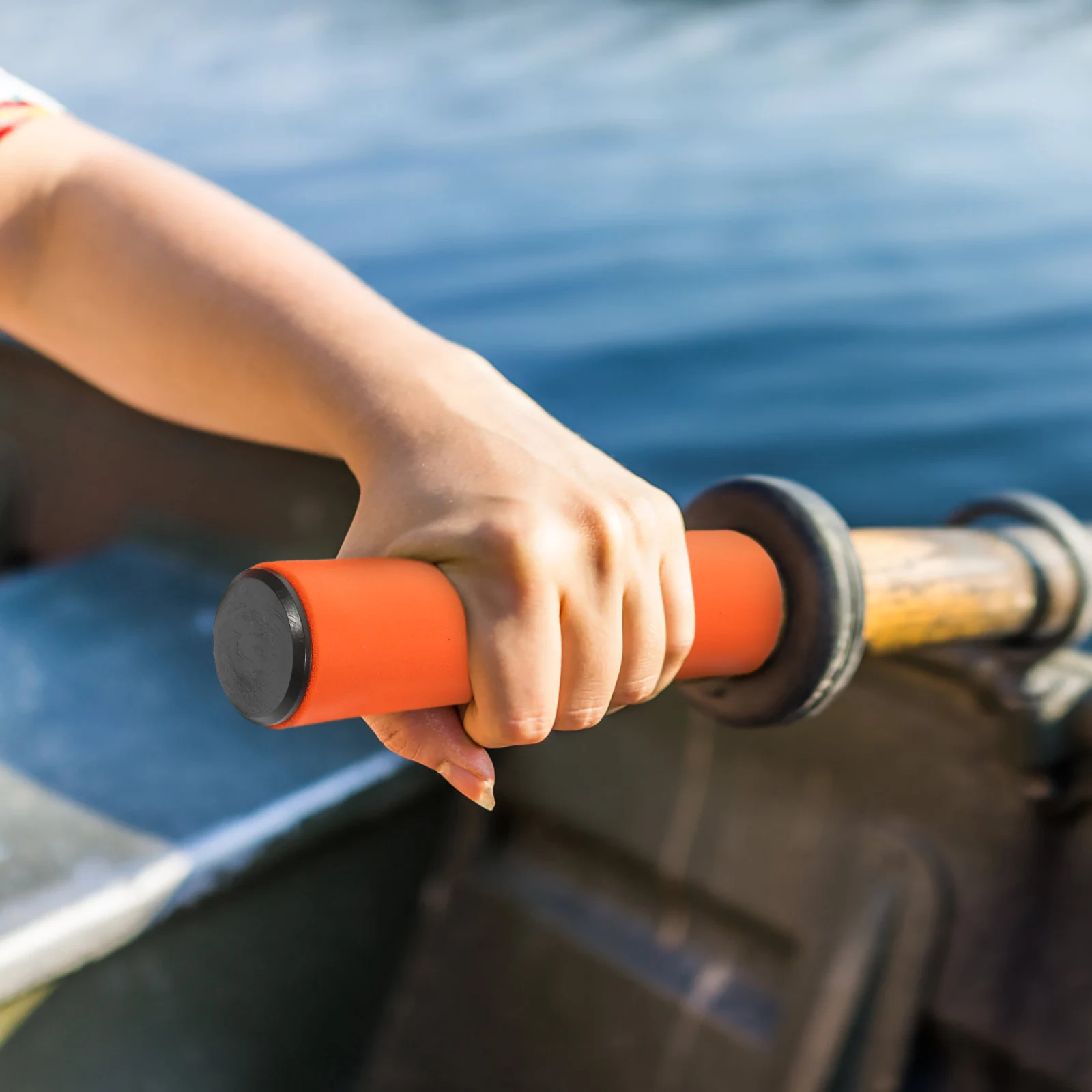 

12 Pcs Paddle Sponge Cover Orange Kayak Grips Bulk Foam Wrap Hand Sweating Cushion Sports for