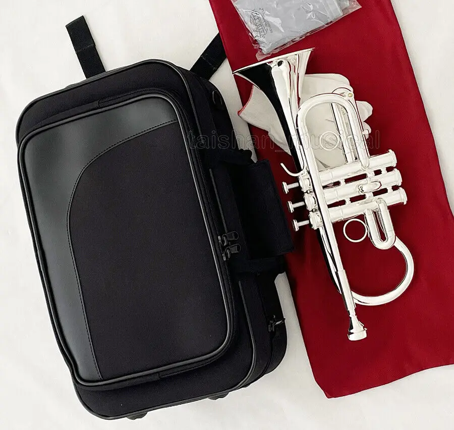 

Customized Eb Cornet Silver Professional CORNETS 4.685'' Bell