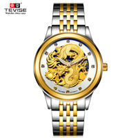 TEVISE Automatic Mechanical Luxurious For Men Waterproof Luminous Business&Fashion Stainless Steel Wristwatch