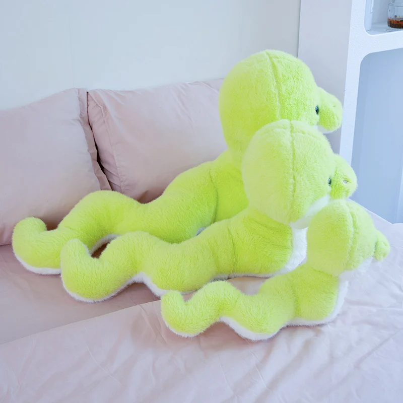 Boneca de cobra gordurosa verde brinquedo de pelúcia pequeno animal selvagem kawaii plushie presente de ano novo