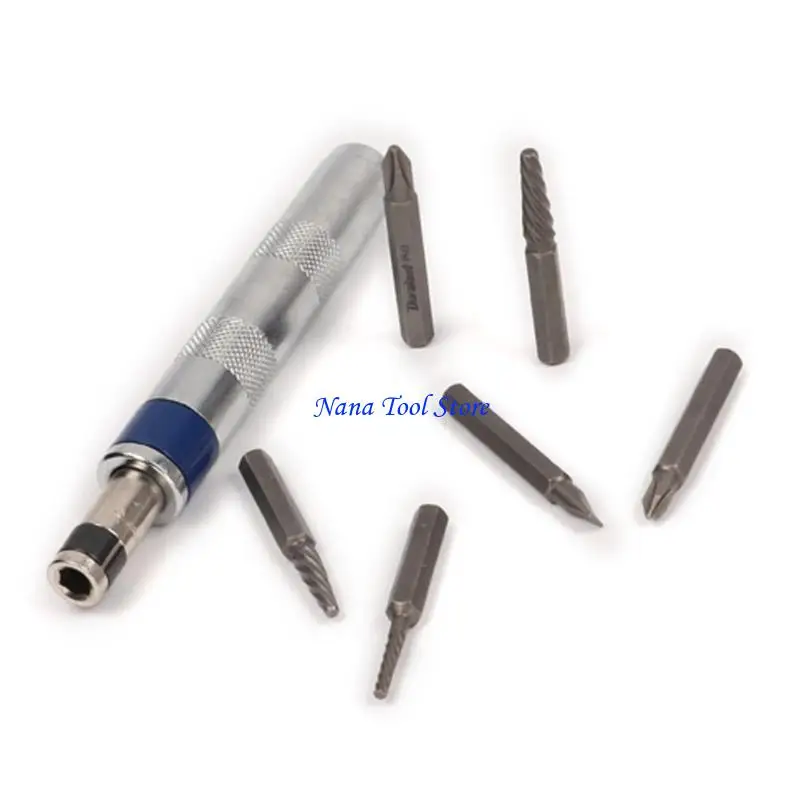 

31GJ надежный 6 в 1 ударная отвертка для ремонта автомобилей и ремонта