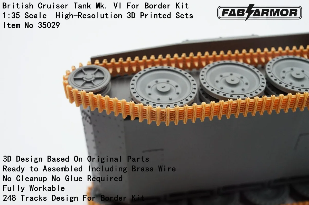 FAB Armor Fa35029 1/35 British A15 Cruiser Tank Workable Track 3D Printed For Border Model BT-012 BT-015